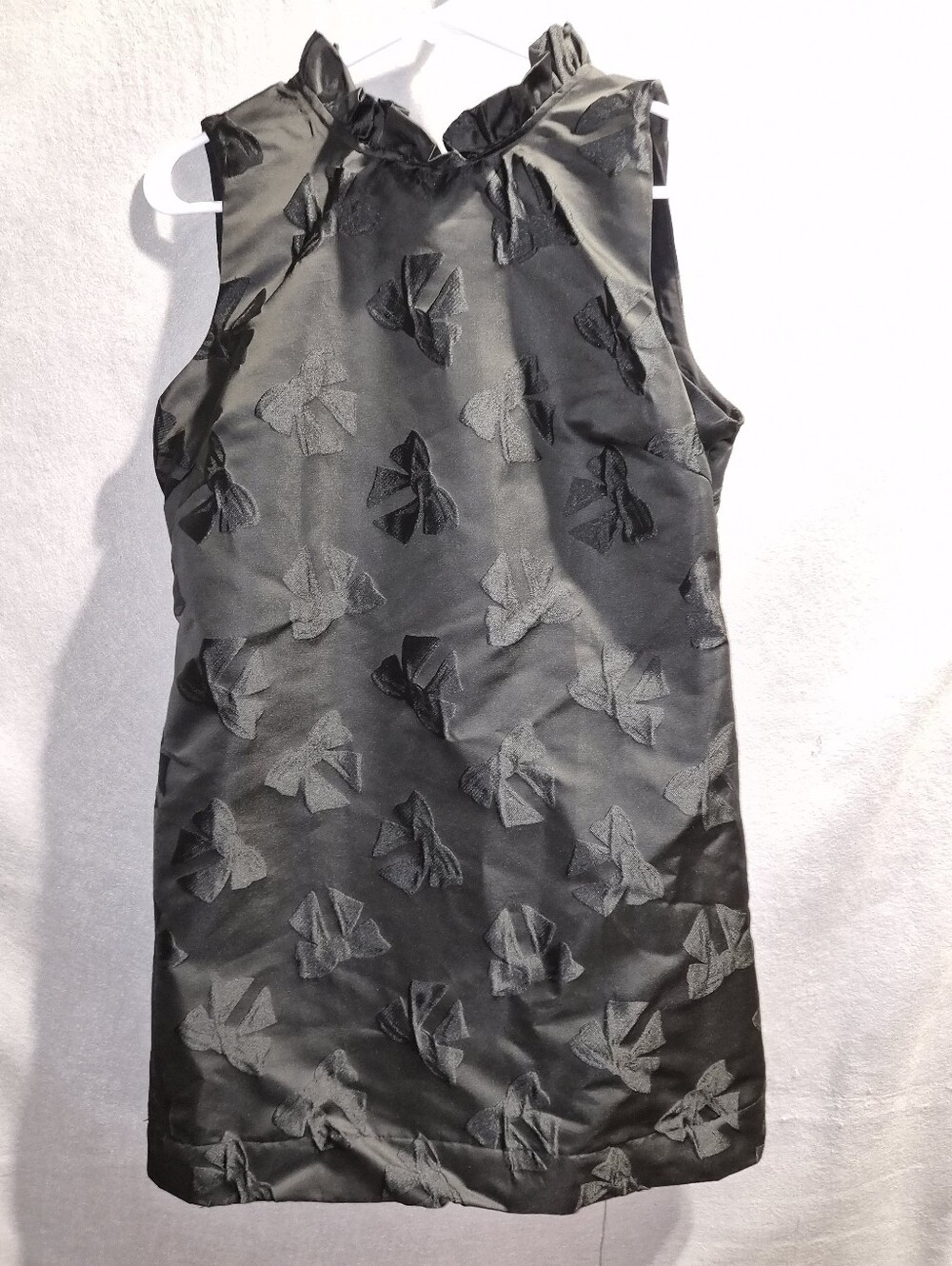 Draper James Black Bow Jacquard Sleeveless Dress – Size Small